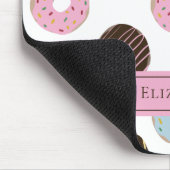 Individuelle Name Niedlich Donuts Pastel Sweet Too Mousepad (Ecke)