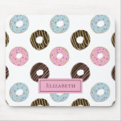 Individuelle Name Niedlich Donuts Pastel Sweet Too Mousepad (Vorne)