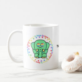 Individuelle Name Niedlich Elephant LGBTQ Prix Kaf Kaffeetasse