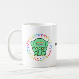 Individuelle Name Niedlich Elephant LGBTQ Prix Kaf Kaffeetasse