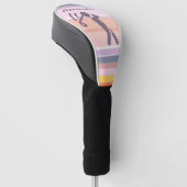 Individuelle Name Niedlich Fun Pastellstreifen Lil Golf Headcover (angewinkelt)