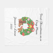 Individuelle Name Niedlich & Funny Christmas Blank Fleecedecke (Vorderseite (Horizontal))