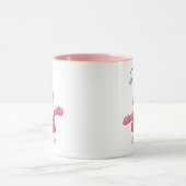 Individuelle Name Niedlich Gnome Pink Weihnachten Tasse (Zentrum)