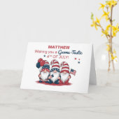 Individuelle Name Niedlich Gnomes Amerikanische Un Karte (Gelbe Blume)