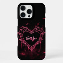 Individuelle Name Niedlich Gothic Pink Heart Spide