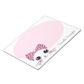 Individuelle Name Niedlich Katzengesicht Notizblock (angewinkelt)