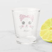 Individuelle Name Niedlich Katzengesicht Schnapsglas (Rückseite)