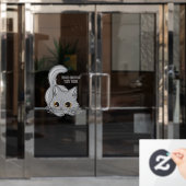 Individuelle Name Niedlich Kitten Fensteraufkleber (Büro Tür)