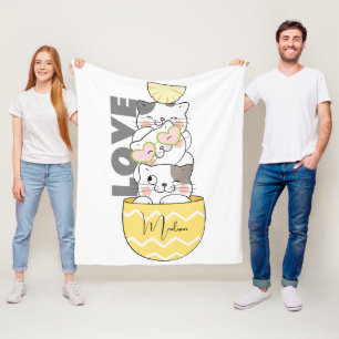 Individuelle Name Niedlich Kittens Fleecedecke