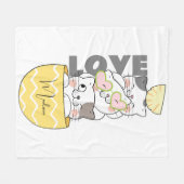 Individuelle Name Niedlich Kittens Fleecedecke (Vorderseite (Horizontal))