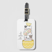 Individuelle Name Niedlich Kittens Gepäckanhänger (Vorderseite Vertikal)