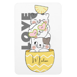 Individuelle Name Niedlich Kittens Magnet