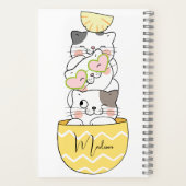 Individuelle Name Niedlich Kittens Notizblock (Rückseite)