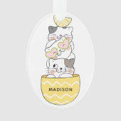 Individuelle Name Niedlich Kittens Ornament (Vorderseite)