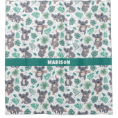 Individuelle Name Niedlich Koalas Muster Duschvorhang (Vorderseite)