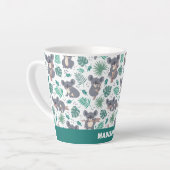 Individuelle Name Niedlich Koalas Muster Milchtasse (Linke Ecke)