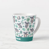 Individuelle Name Niedlich Koalas Muster Milchtasse (Rechte Ecke)