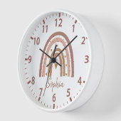 Individuelle Name Niedlich Modern Boho Rainbow Uhr (Winkel)