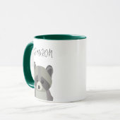 Individuelle Name Niedlich Moderne Raccoon-Illustr Tasse (Vorderseite Links)