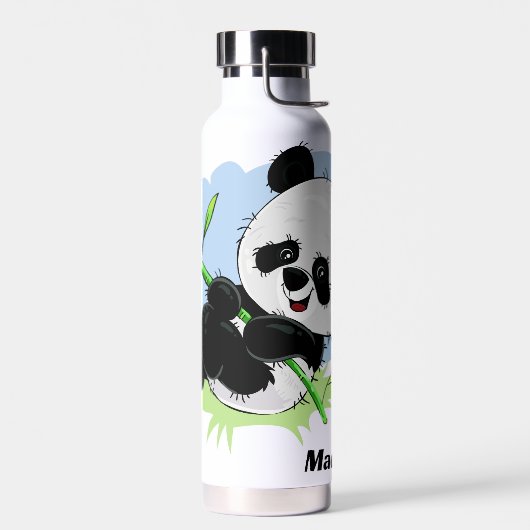 Individuelle Name Niedlich Panda Trinkflasche (Links)