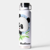 Individuelle Name Niedlich Panda Trinkflasche (Rückseite)