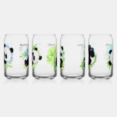 Individuelle Name Niedlich Pandas Dosenglas (Links)