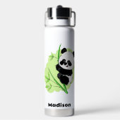 Individuelle Name Niedlich Pandas Trinkflasche (Hinten)