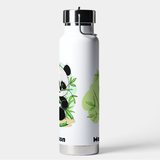 Individuelle Name Niedlich Pandas Trinkflasche (Links)