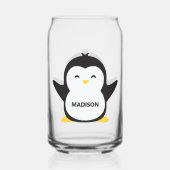 Individuelle Name niedlich Pinguin Dosenglas (Rückseite)