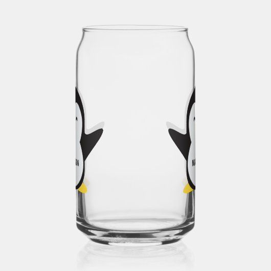 Individuelle Name niedlich Pinguin Dosenglas (Links)