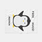 Individuelle Name niedlich Pinguin Fleecedecke (Vorderseite (Horizontal))