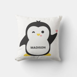Individuelle Name niedlich Pinguin Kissen