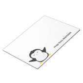 Individuelle Name niedlich Pinguin Notizblock (angewinkelt)