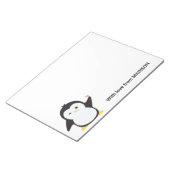 Individuelle Name niedlich Pinguin Notizblock (angewinkelt)