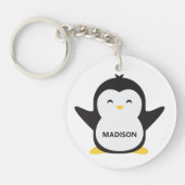 individuelle Name niedlich Pinguin Schlüsselanhänger (Vorderseite)