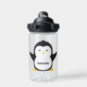Individuelle Name Niedlich Pinguin Trinkflasche (Rückseite)