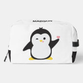 Individuelle Name niedlich Pinguin Waschbeutel (Rückseite)