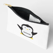 Individuelle Name niedlich Pinguin Zubehörtasche (Offen)