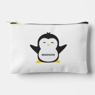 Individuelle Name niedlich Pinguin Zubehörtasche