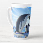 Individuelle Name Niedlich Pinguine Milchtasse (Linke Ecke)