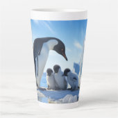 Individuelle Name Niedlich Pinguine Milchtasse (Vorderseite)