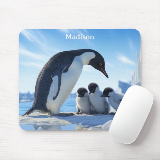 Individuelle Name Niedlich Pinguine Mousepad (Mit Mouse)