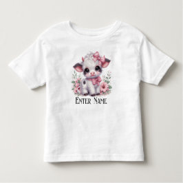 Individuelle Name Niedlich Pink Baby Girl Highland Kleinkind T-shirt