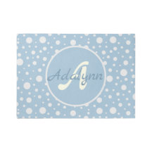 Individuelle Name Niedlich Polka Dot Pastel Blue K