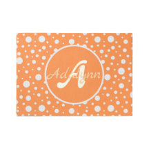 Individuelle Name Niedlich Polka Dot Pastel Orange