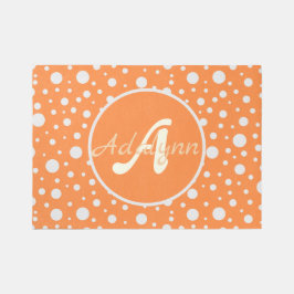 Individuelle Name Niedlich Polka Dot Pastel Orange