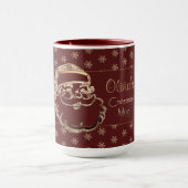 Individuelle Name Niedlich Santa Red Maroon Gold W Tasse (Zentrum)