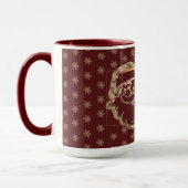 Individuelle Name Niedlich Santa Red Maroon Gold W Tasse (Links)