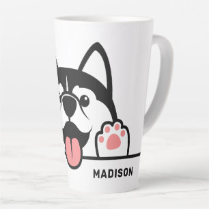 individuelle Name Niedlich Siberischer Husky Milchtasse