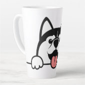 Individuelle Name Niedlich Siberischer Husky  Milchtasse (Linke Ecke)